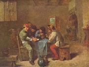 Adriaen Brouwer Kartenspielende Bauern in einer Schenke oil on canvas